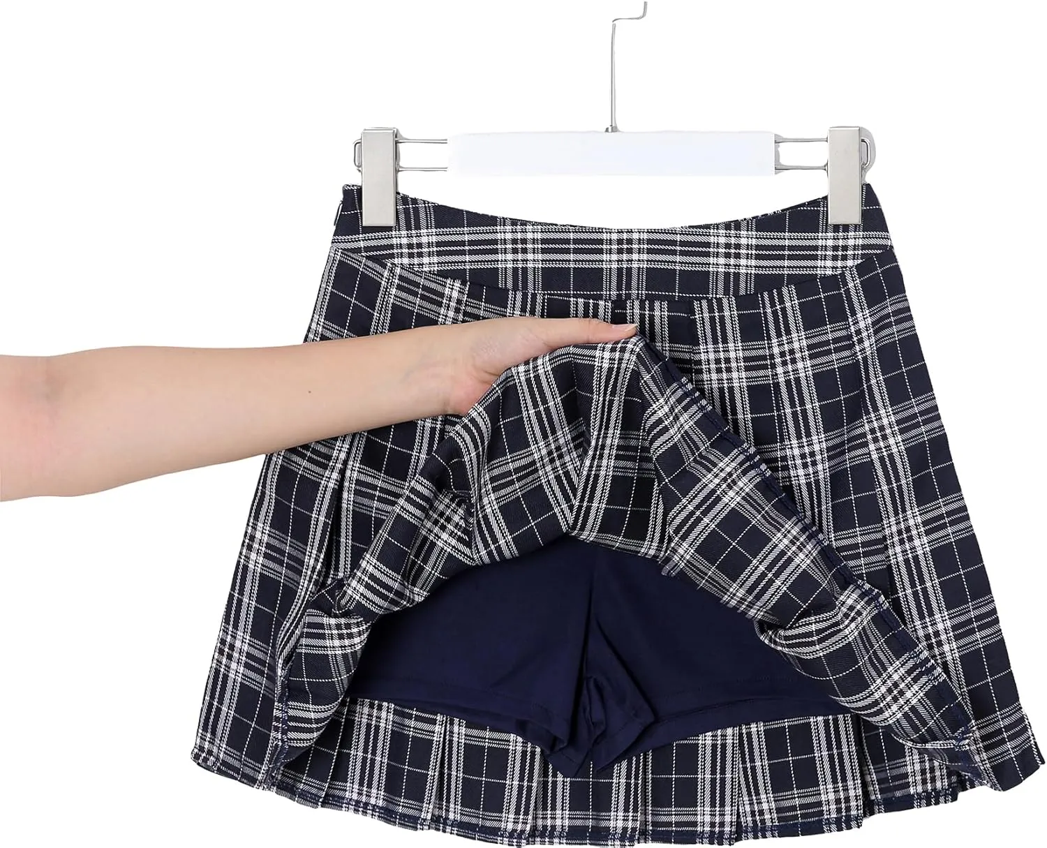 Hoerev Women Girls Short High Waist Pleated Skater Tennis Skirt
