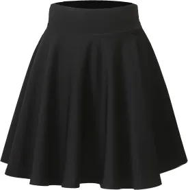 Hoerev Women Girls Short High Waist Pleated Skater Tennis Skirt