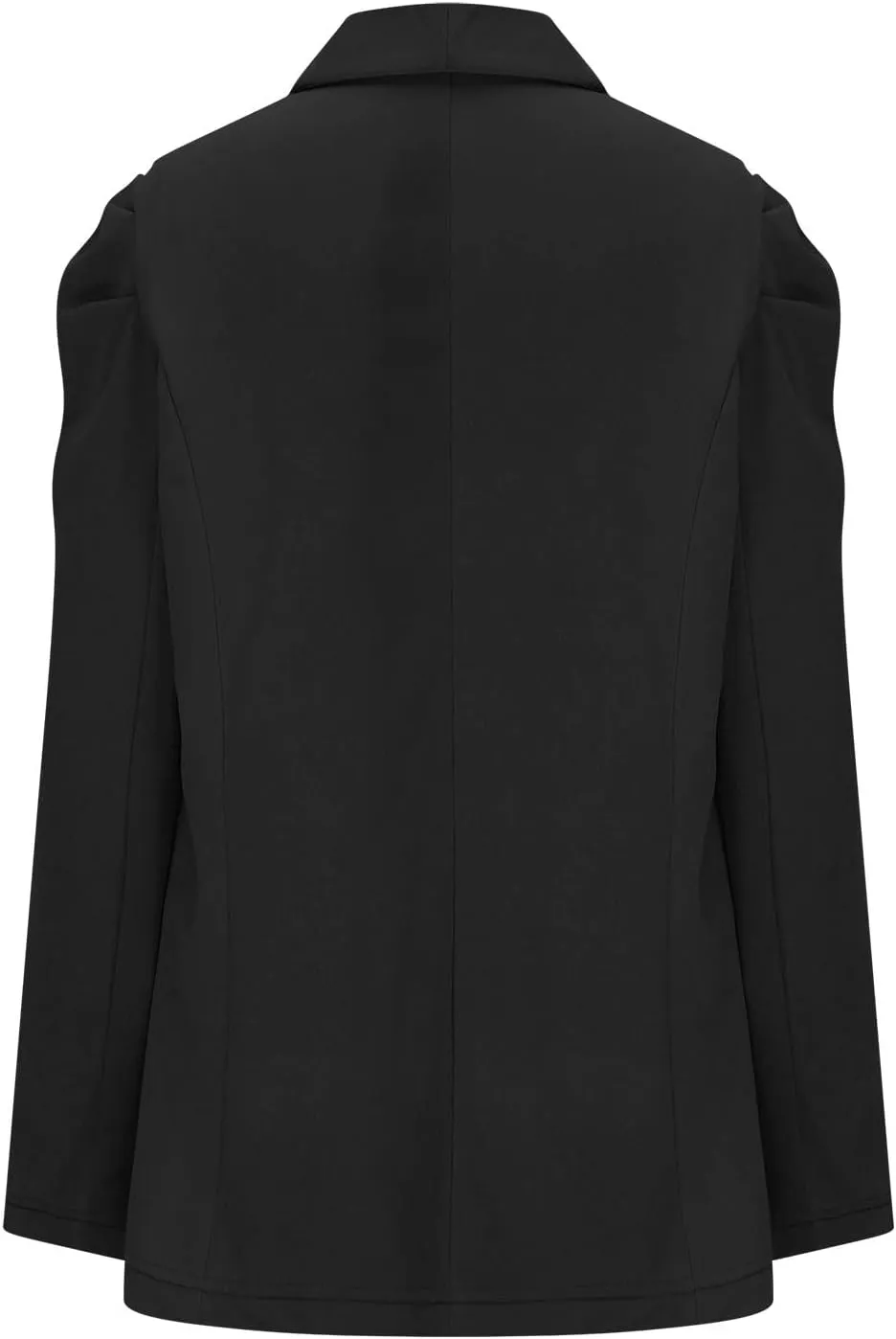 Puff Sleeve Blazers for Women 2023 Pad Shoulder Open Front Work Blazer Suit Business Solid Color Coats Office Jacket