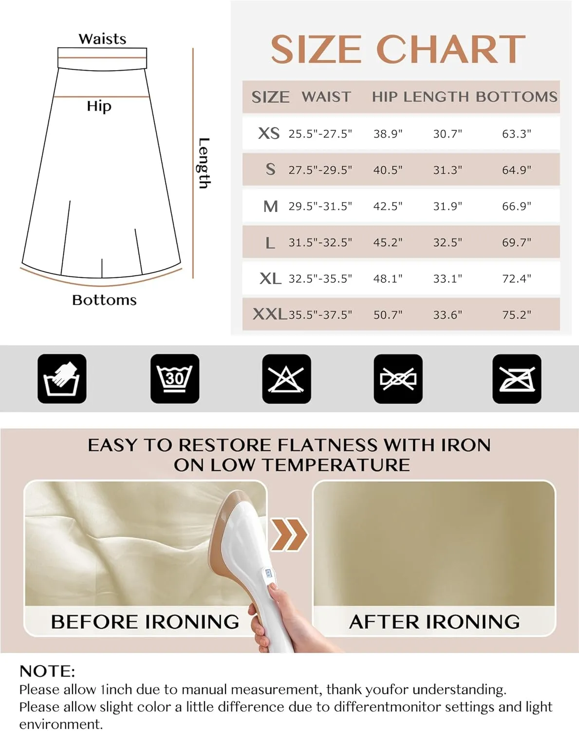 Satin Skirts for Women Trendy, High Waisted Women Silk Skirt Midi Length Elegant