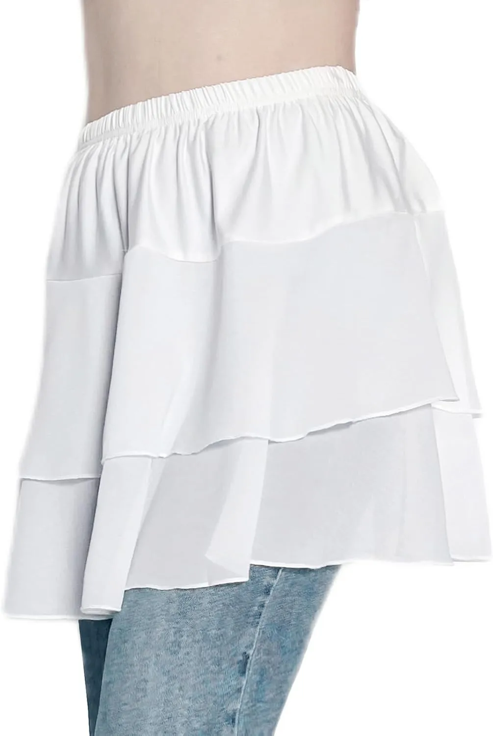 Vanrose Jan Womens Lace Shirt Extender See Through Lace Underskirts Layering Half Slip Clothing Accessories