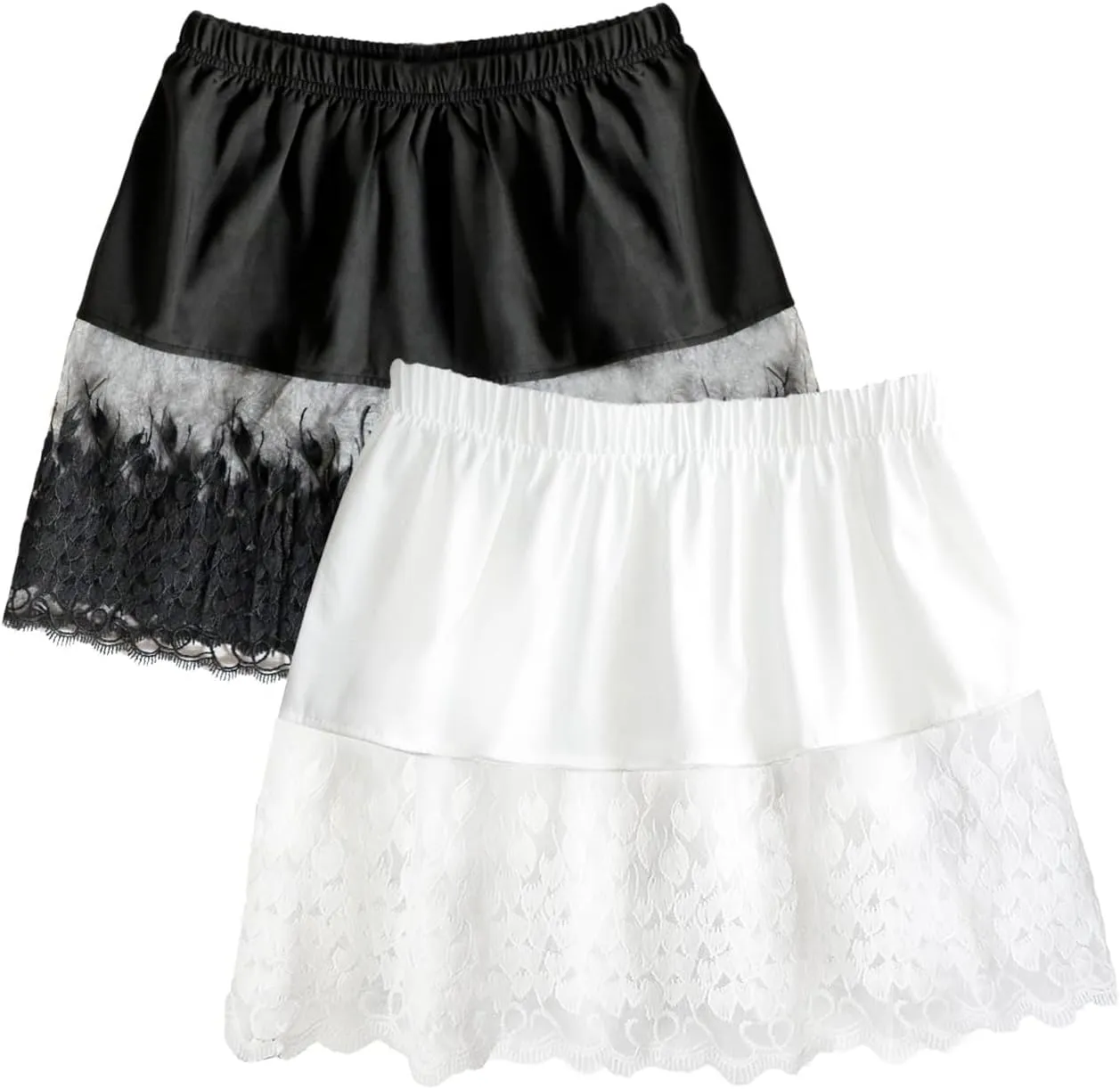 Vanrose Jan Womens Lace Shirt Extender See Through Lace Underskirts Layering Half Slip Clothing Accessories