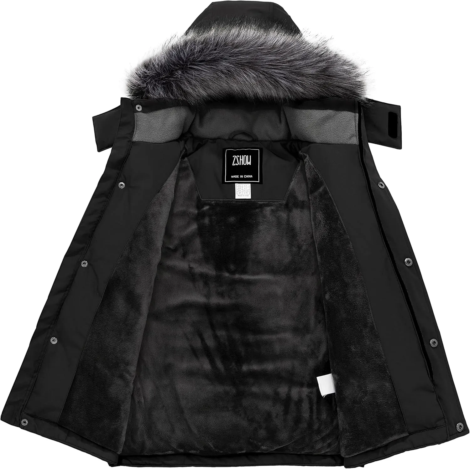 ZSHOW Boys' Warm Winter Coat Waterproof Parka Hooded Puffer Jacket